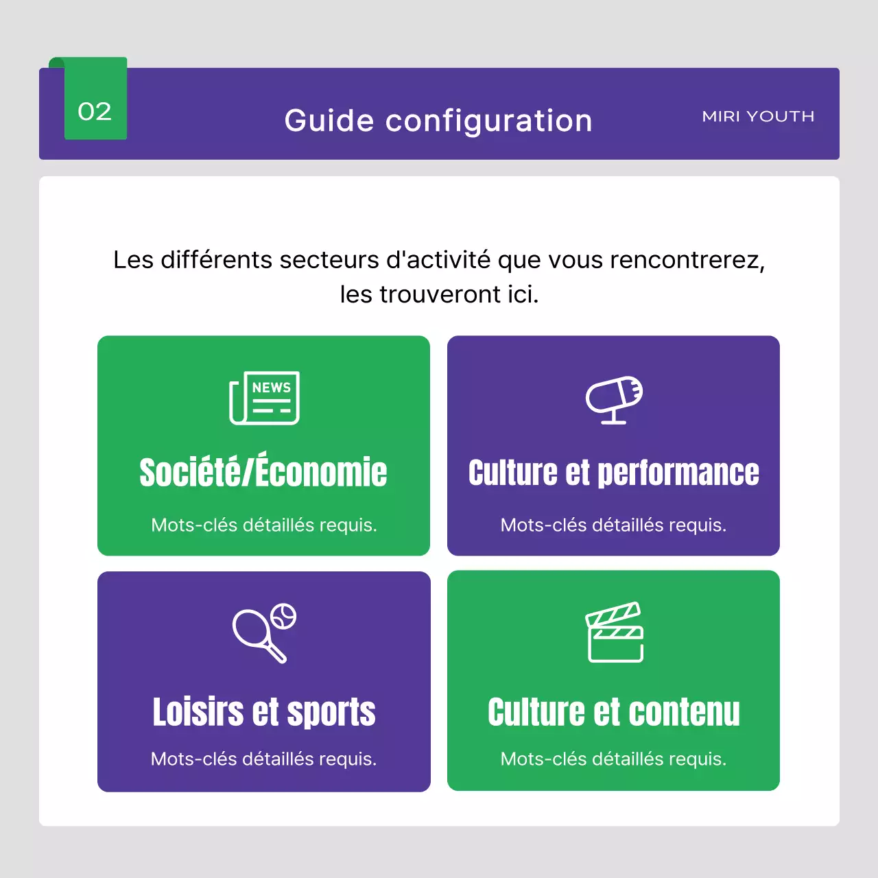 Un simple argumentaire de recrutement communautaire avec des résumés et des boras