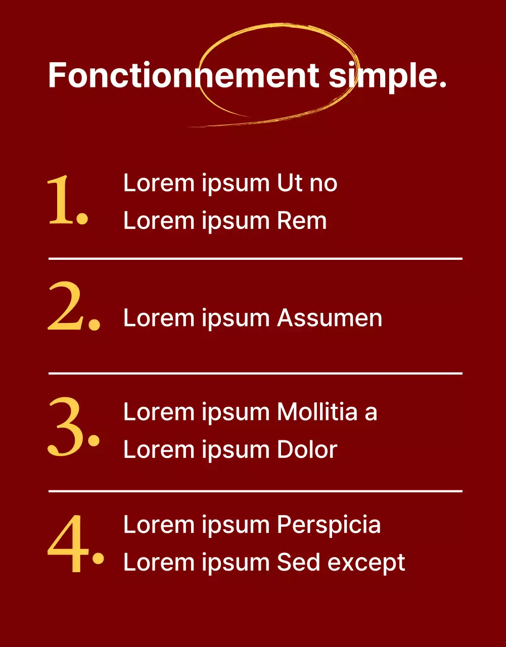 Description d'un produit électronique rouge et simple