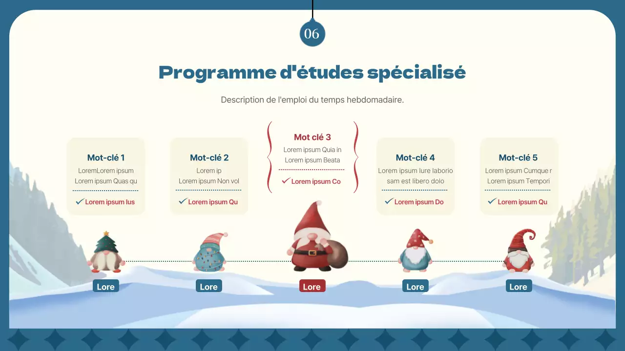 Un cours d'introduction à l'hiver rouge et bleu marine