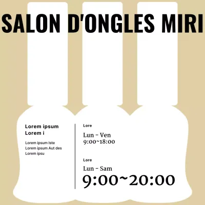 L'annonce des heures d'ouverture du Beige est simple