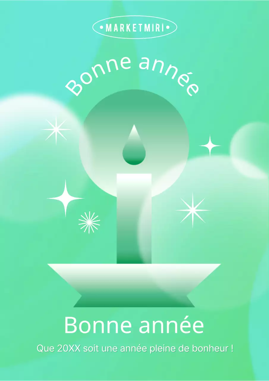 Promouvoir des vœux de bonne année à la mode en menthe