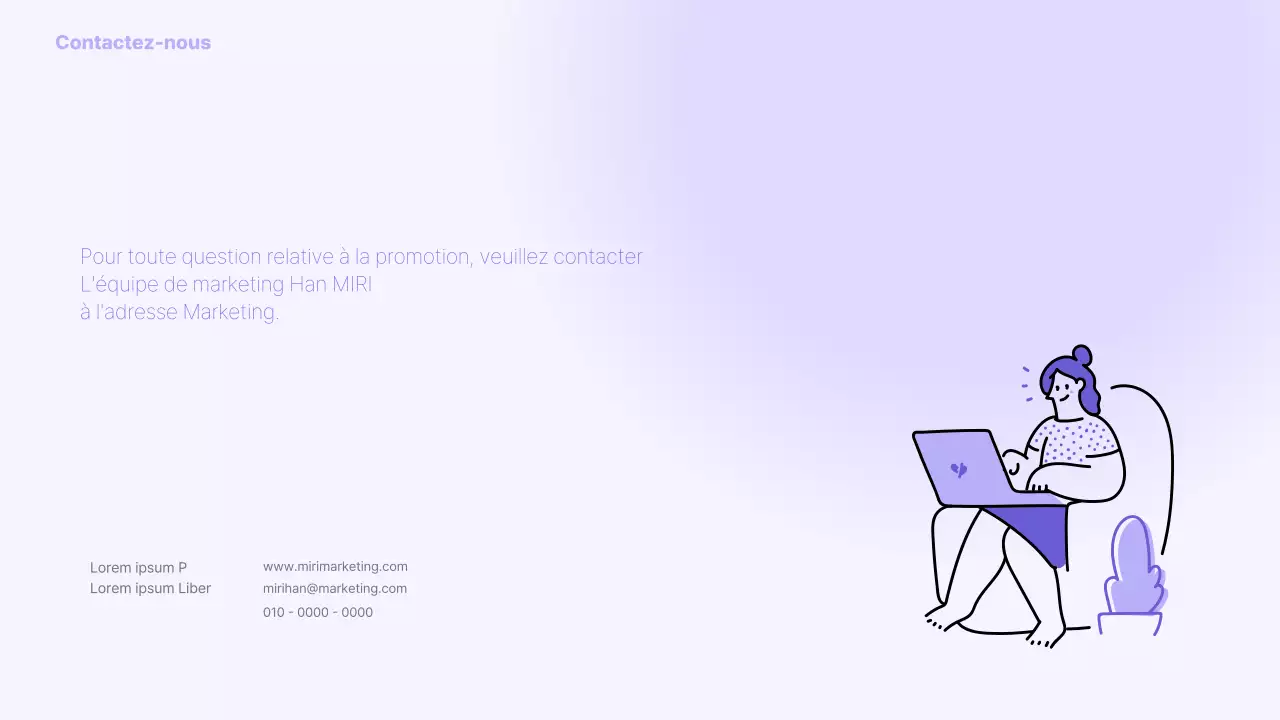 Un simple dossier promotionnel violet et gris