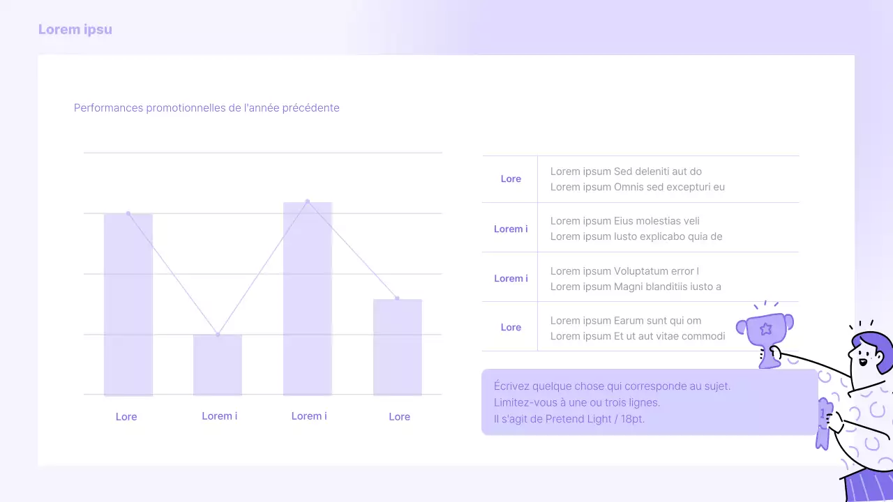 Un simple dossier promotionnel violet et gris
