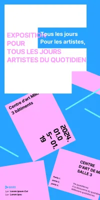 Promouvoir une exposition d'art vivant en rose