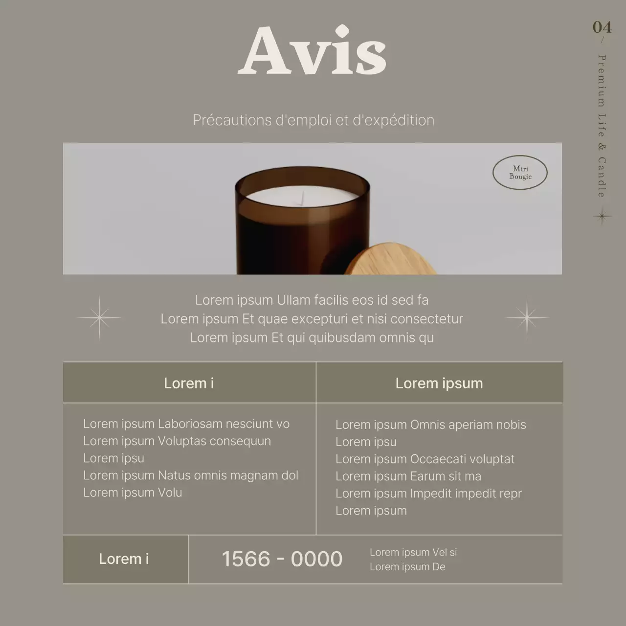 Promouvoir une simple bougie de couleur beige