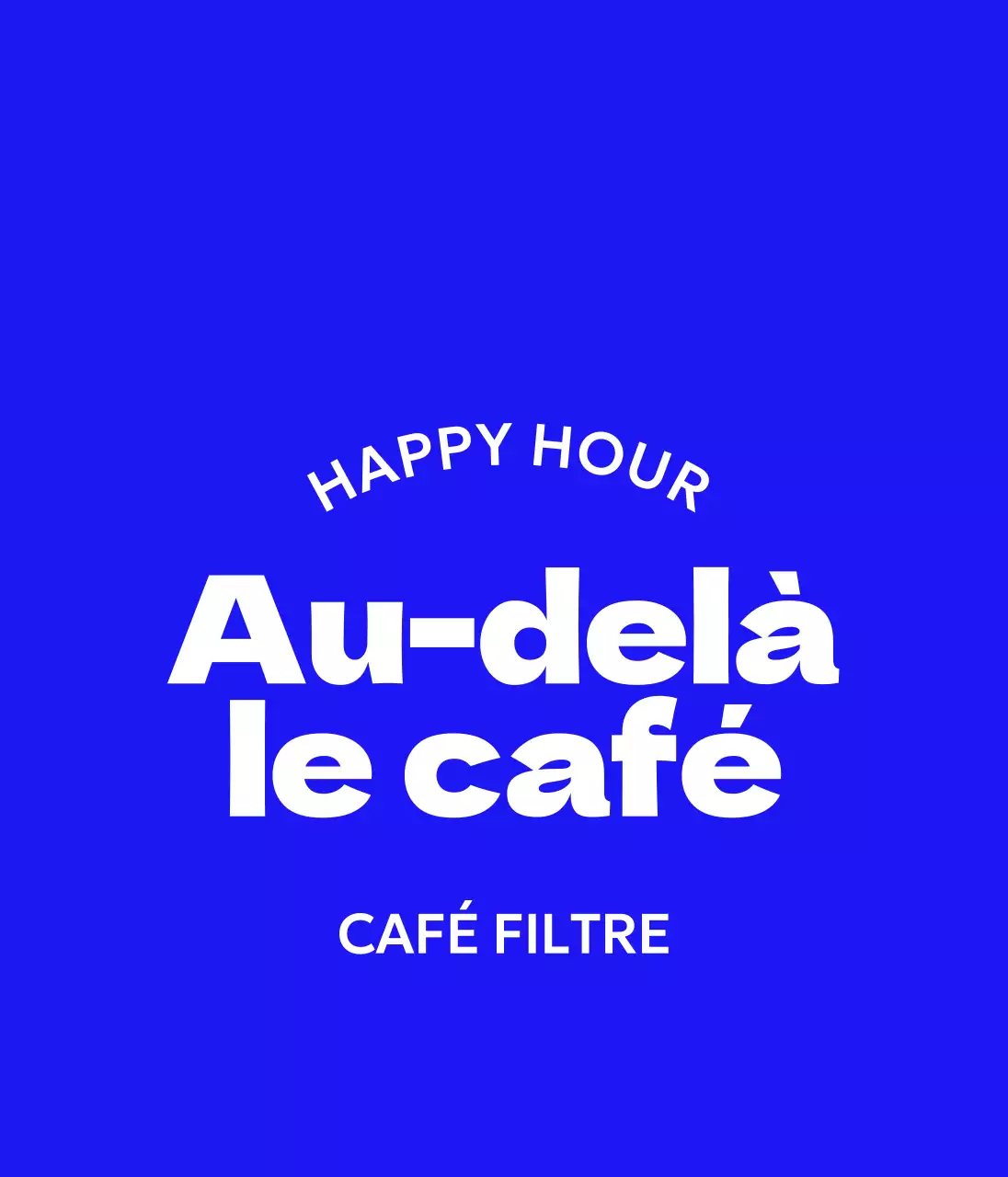 Marchandise simple de café avec texte incurvé et vagues jaunes
