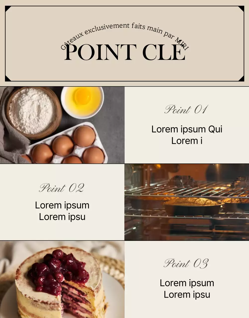 Promouvoir une boulangerie moderne en beige