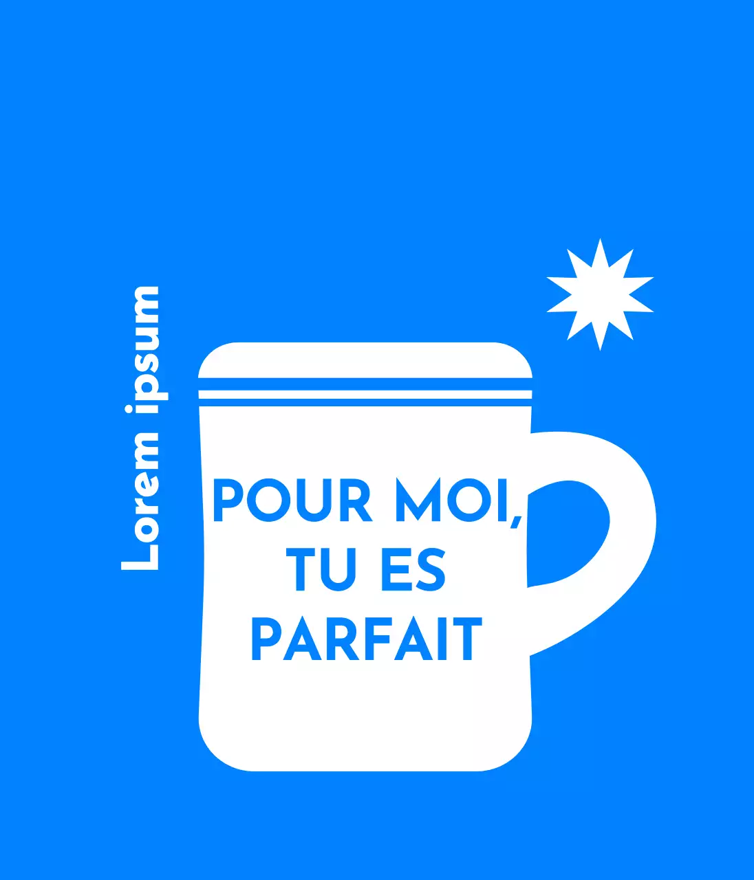 Papeterie design avec illustration d'une tasse