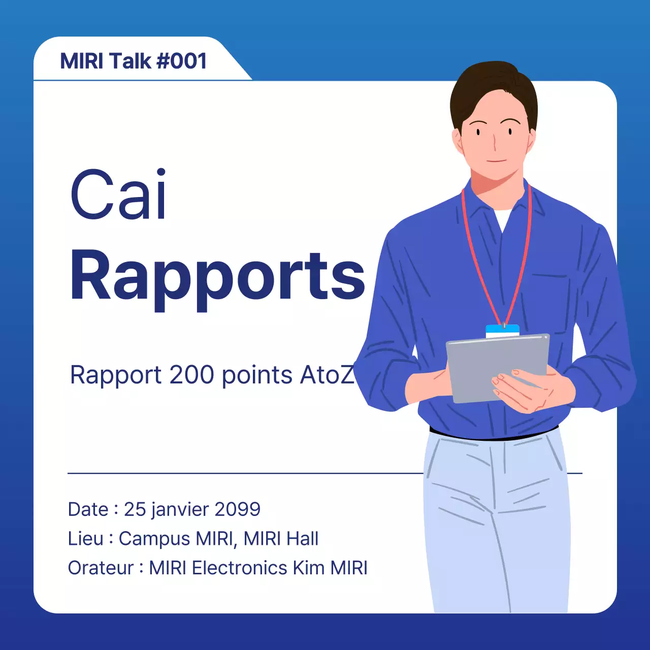 Bleu et marine pour une leçon spéciale de fin d'année moderne