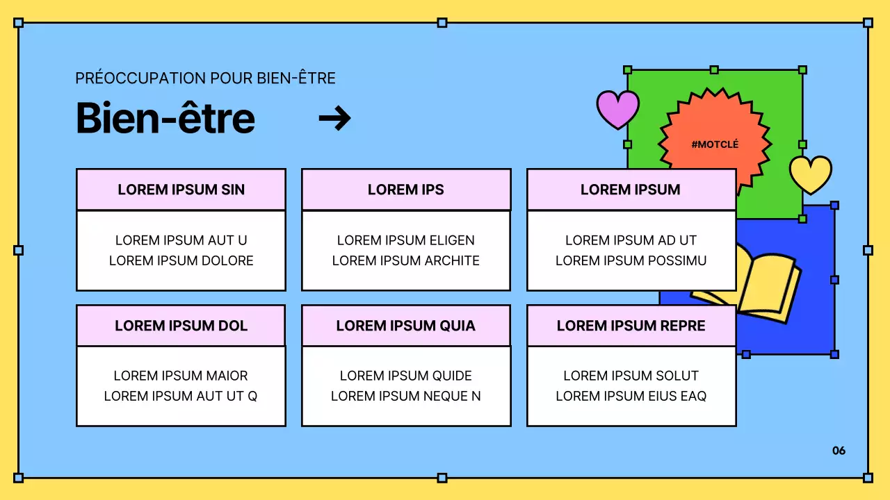 Matériel de formation des nouveaux embauchés en jaune et bleu Kitschy HR