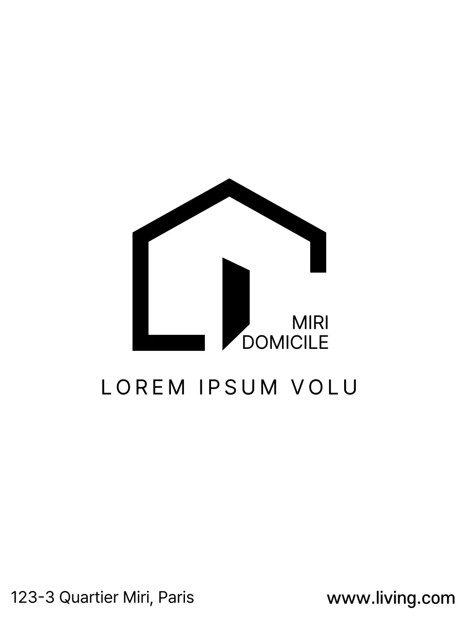 Concept de logo pour une maison intérieure en forme de maison