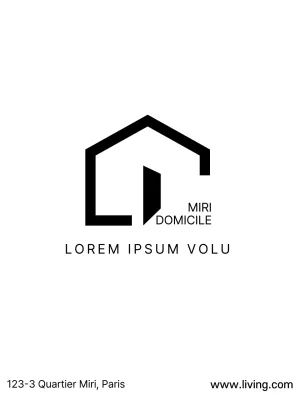 Concept de logo pour une maison intérieure en forme de maison
