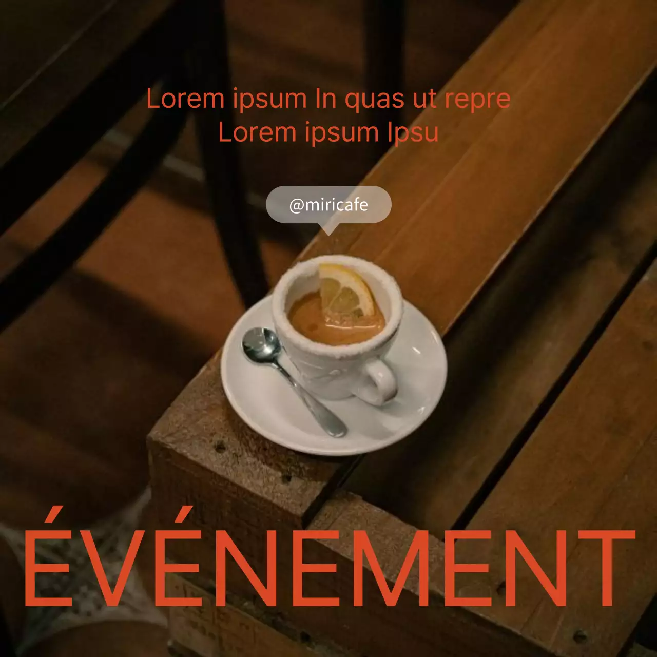 Promouvoir une simple annonce de café vert et orange