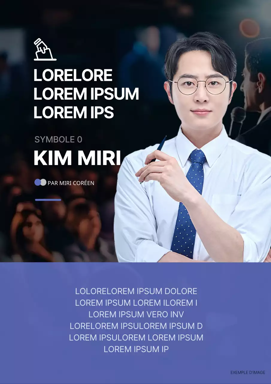 Une simple campagne bleue et grise pour promouvoir votre candidature