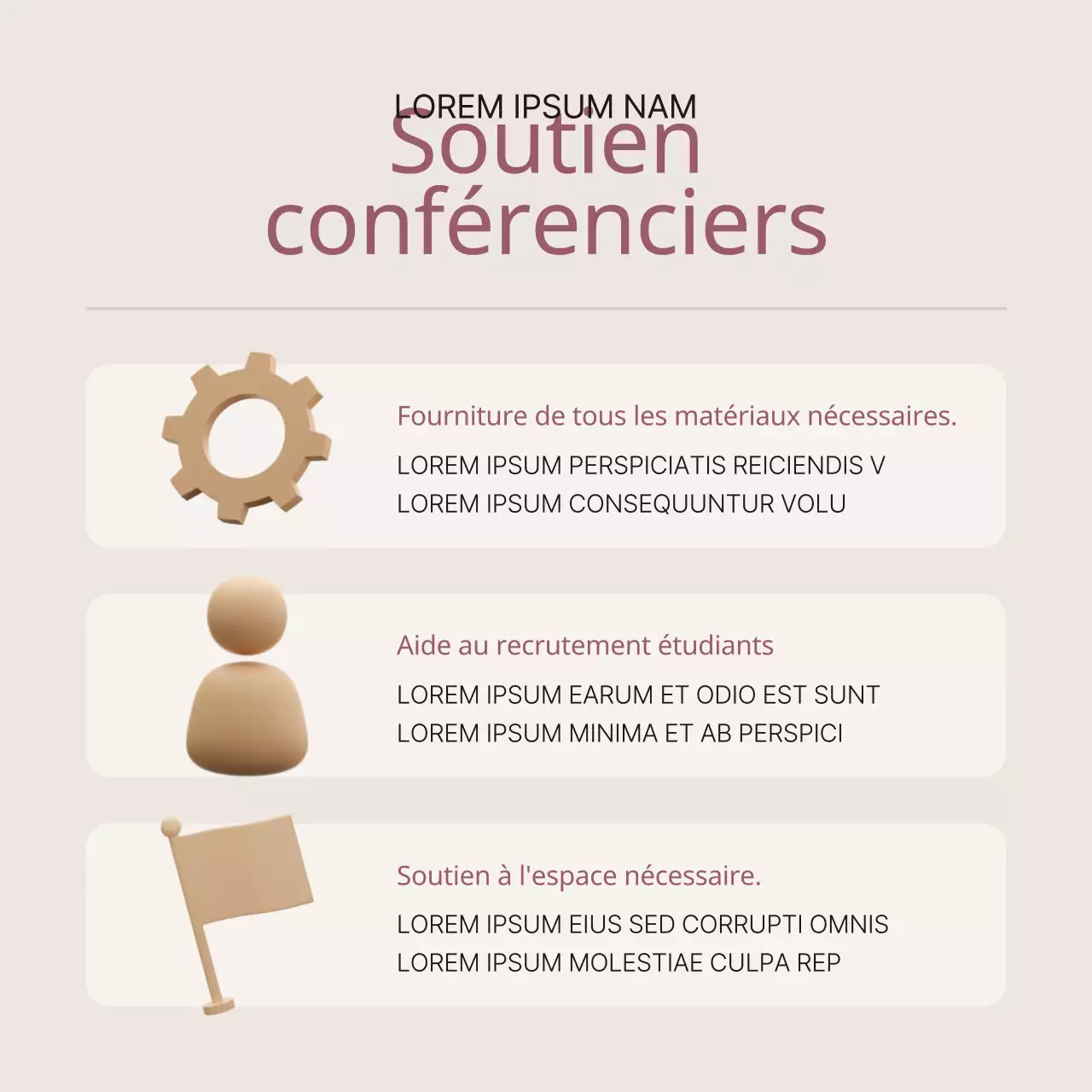 Un simple avis de recrutement de tuteurs de couleur marron et beige