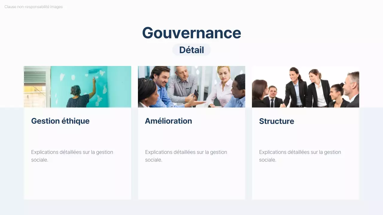 Un rapport ESG simple en bleu marine et bleu clair