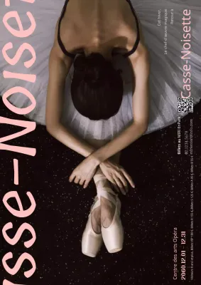 Promouvoir un spectacle de ballet classique en noir et rose