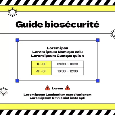 Annonces de quarantaine simples, jaunes et noires