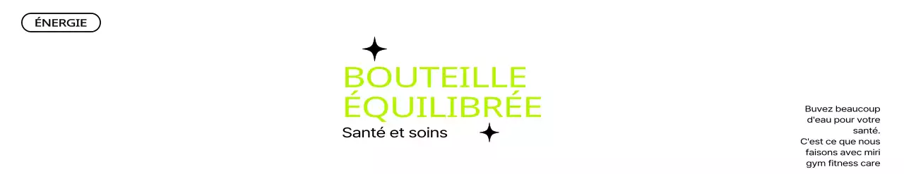 Typographie verte et noire pour la promotion d'un club de santé