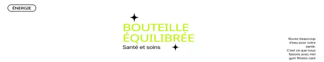 Typographie verte et noire pour la promotion d'un club de santé