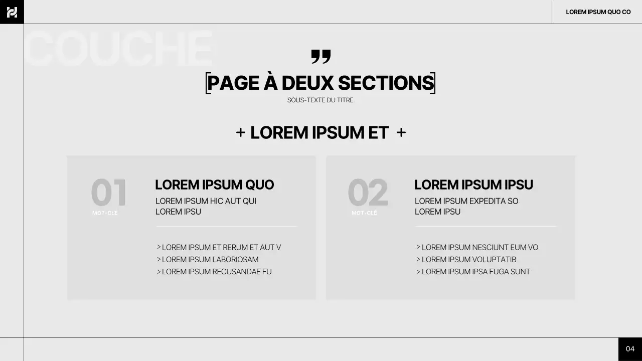 Simple, gris et noir, rapport de mise en page commun