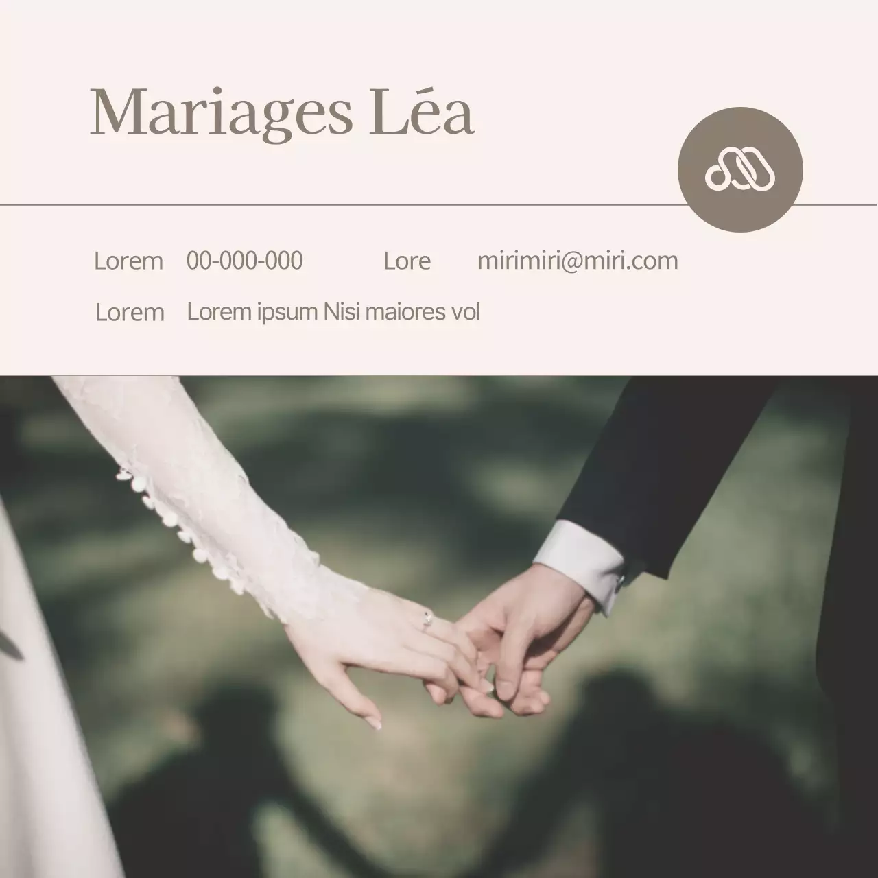 Promouvoir une marque de mariage moderne en rose et marron