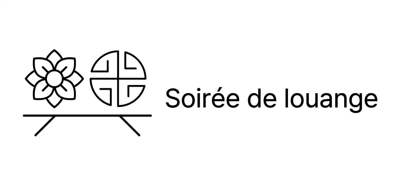 Logo simple d'un restaurant coréen avec illustration traditionnelle