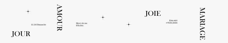 Une célébration de mariage de grande classe avec des illustrations de cercles de lignes et des paillettes.