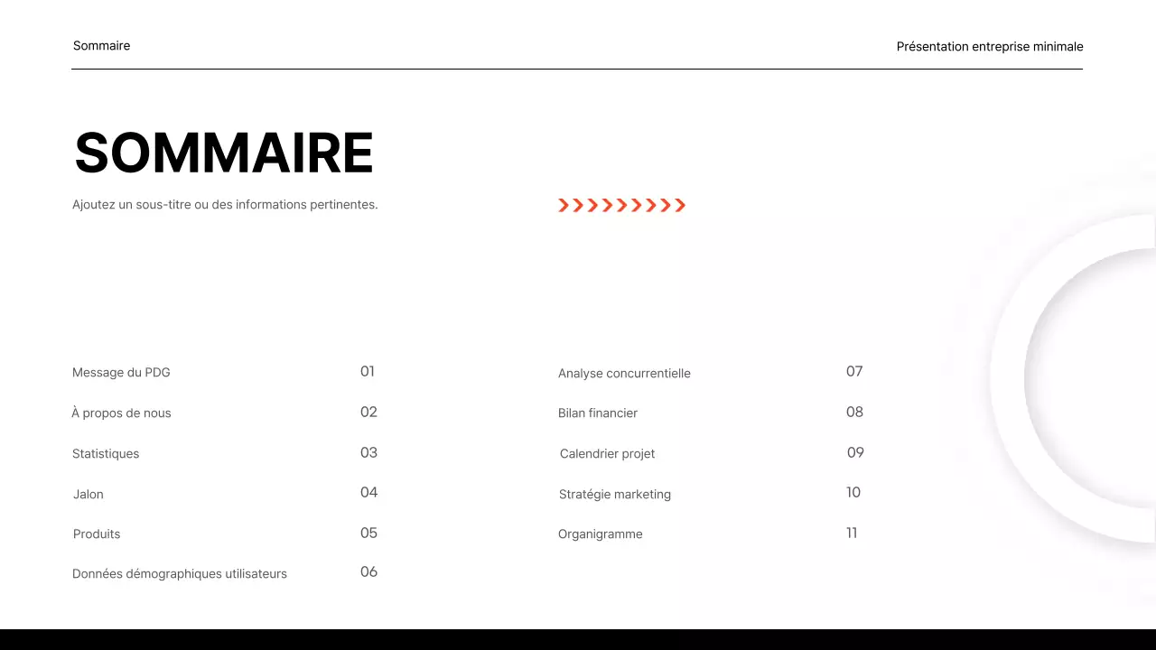 Matériel de rapport d'activité classique noir et rouge