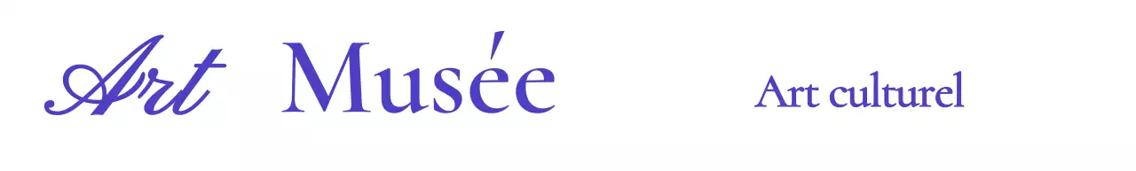 Logo de musée avec un concept cursif de classe