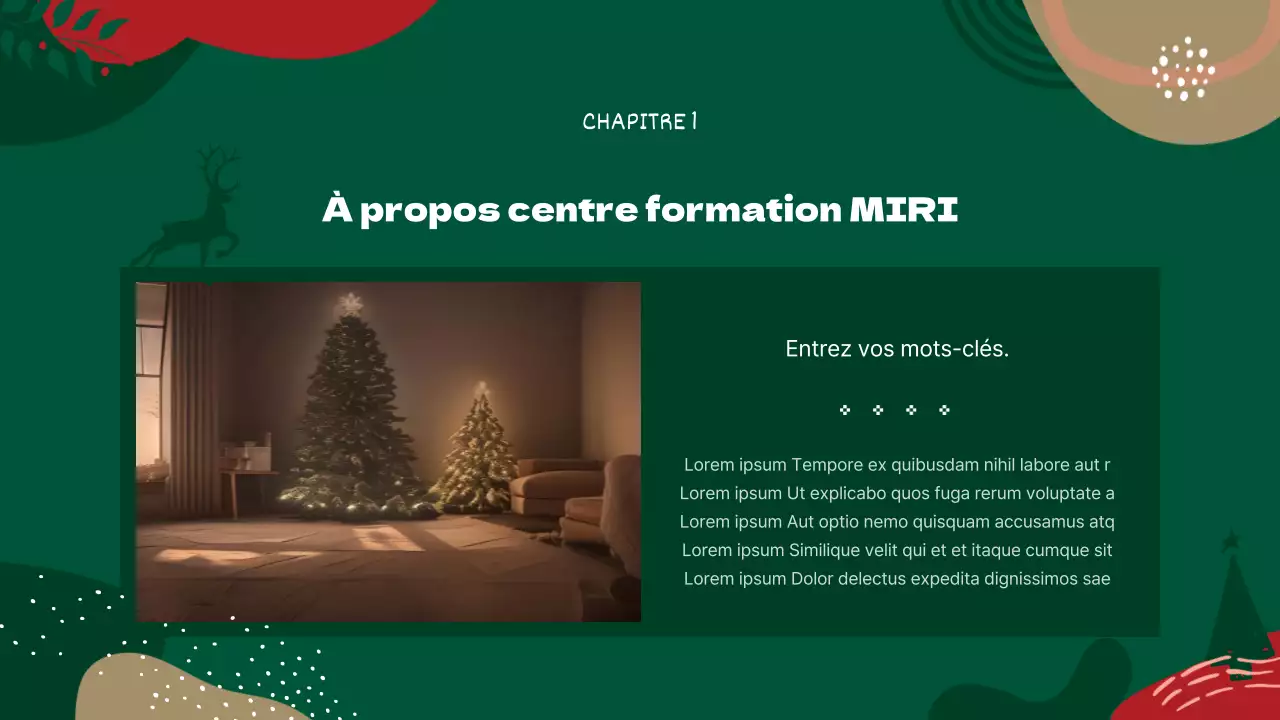 Guide de formation des volontaires avec des motifs géométriques rouges et verts