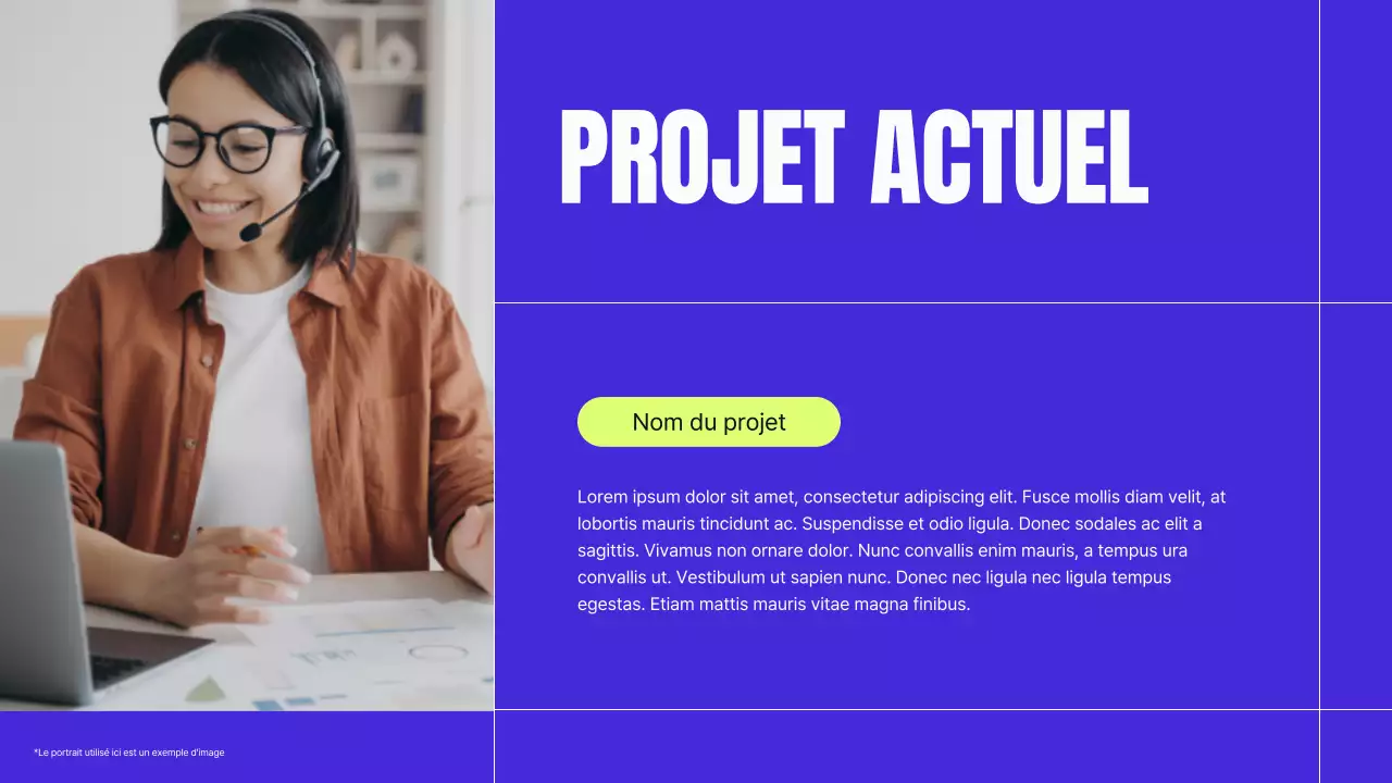 Matériel de profil d'entreprise moderne bleu et néon