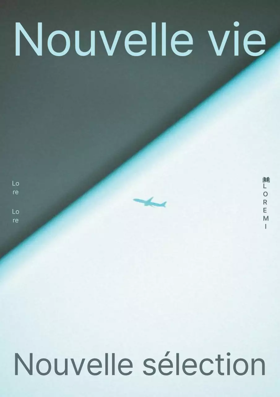 Couverture de livre de leçons de vie minimaliste bleu clair