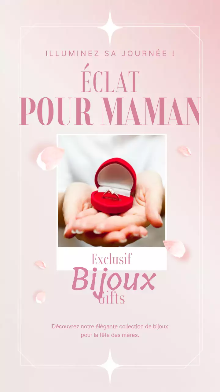 Annonce de vente pour la fête des mères moderne rose et blanche