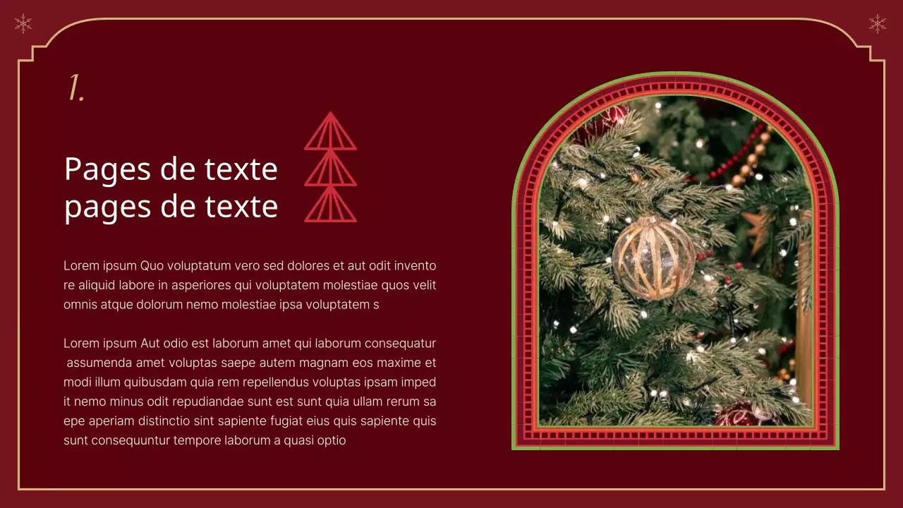 Un rapport de Noël classique en rouge et beige