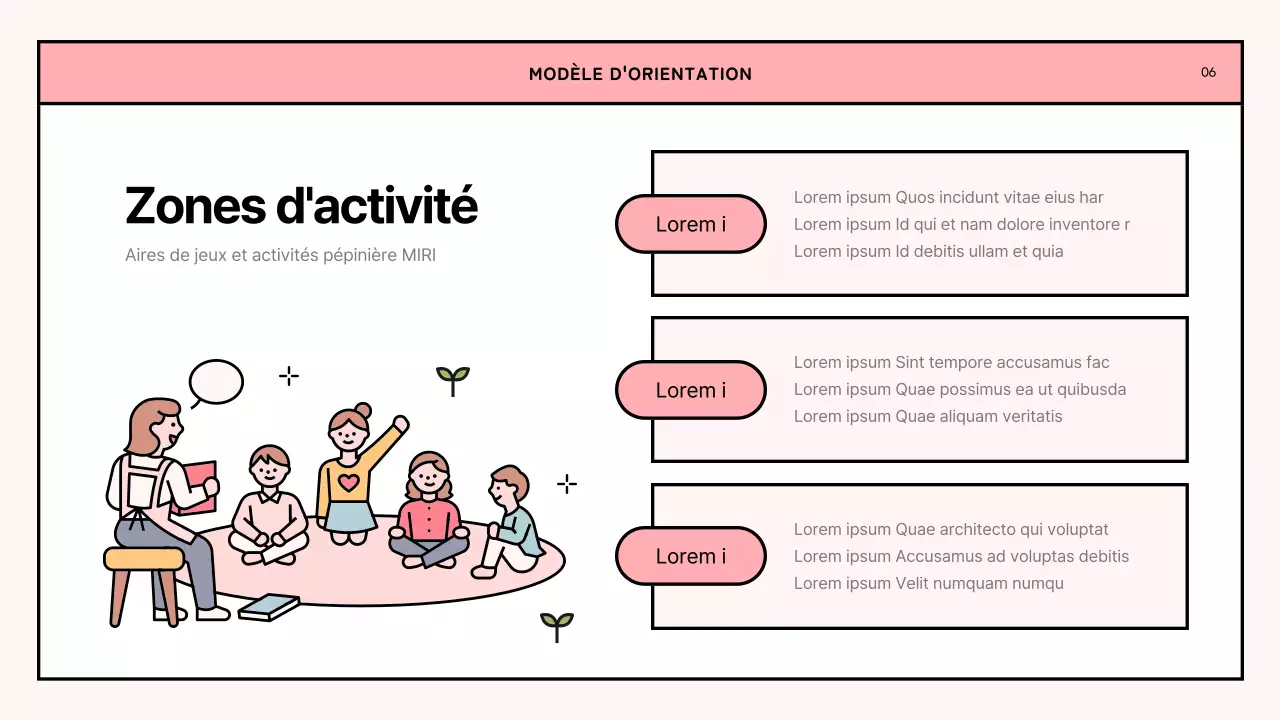 Une simple lettre d'orientation pour la garderie, rose et vert lime