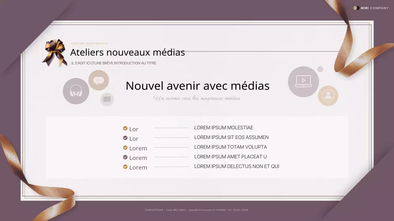 Une luxueuse proposition d'invitation à un événement en violet et or