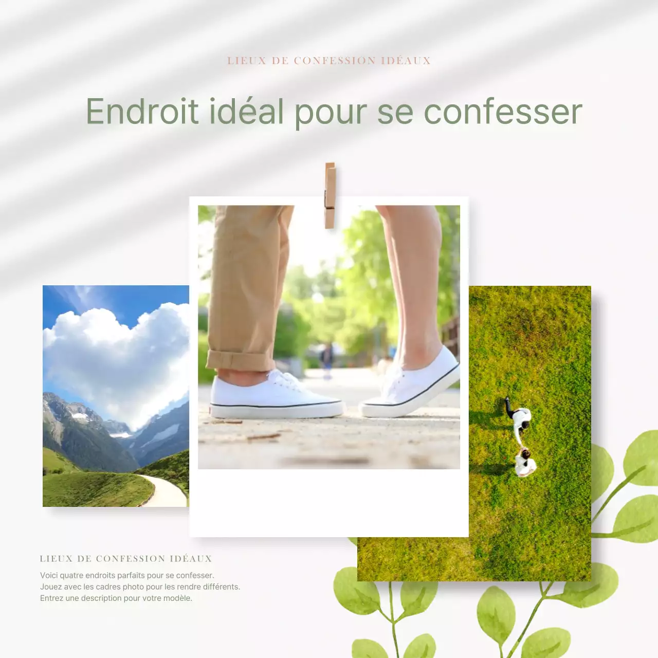 Un lieu moderne pour se confesser en chartreuse et poste blanche