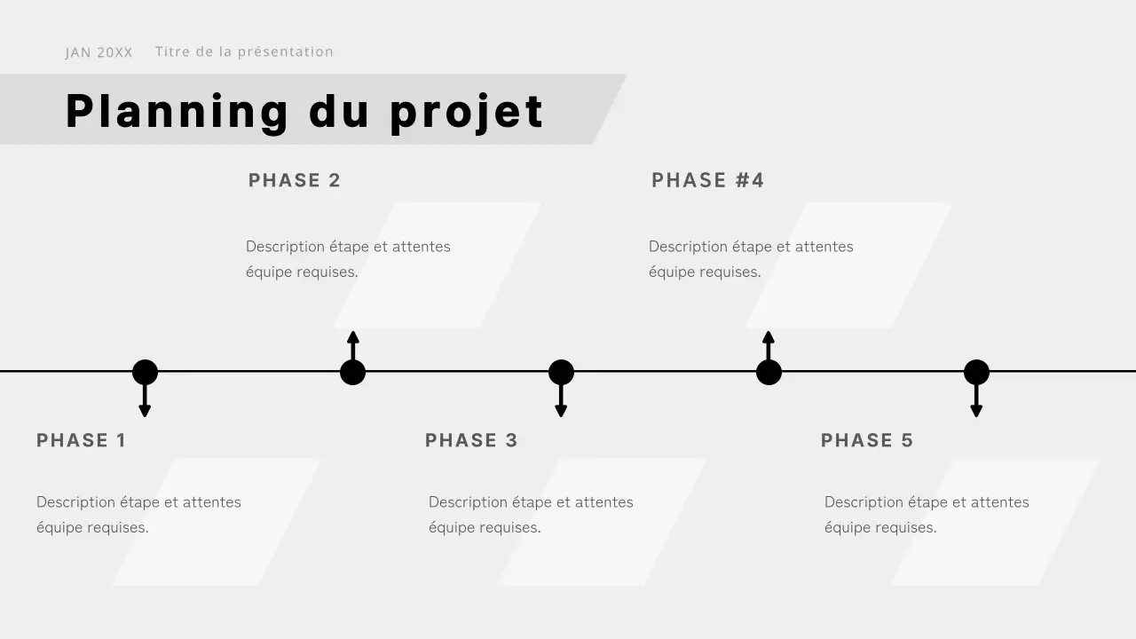 Proposition d'affaires moderne en noir et blanc