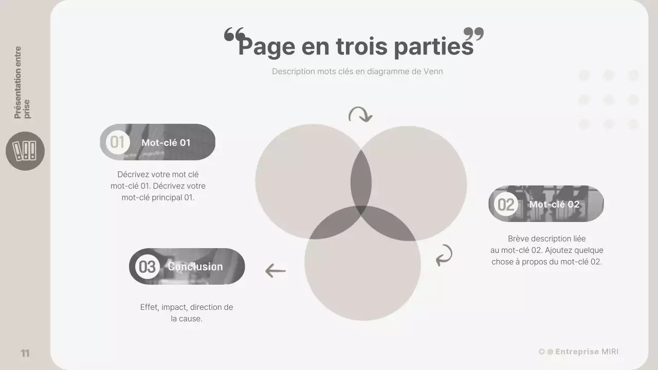 Une présentation d'entreprise simple, de couleur beige