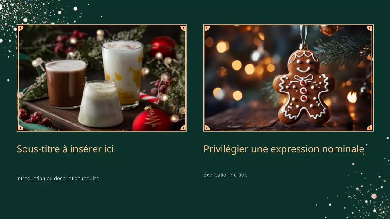 Concept de présentation de Noël sur fond kaki