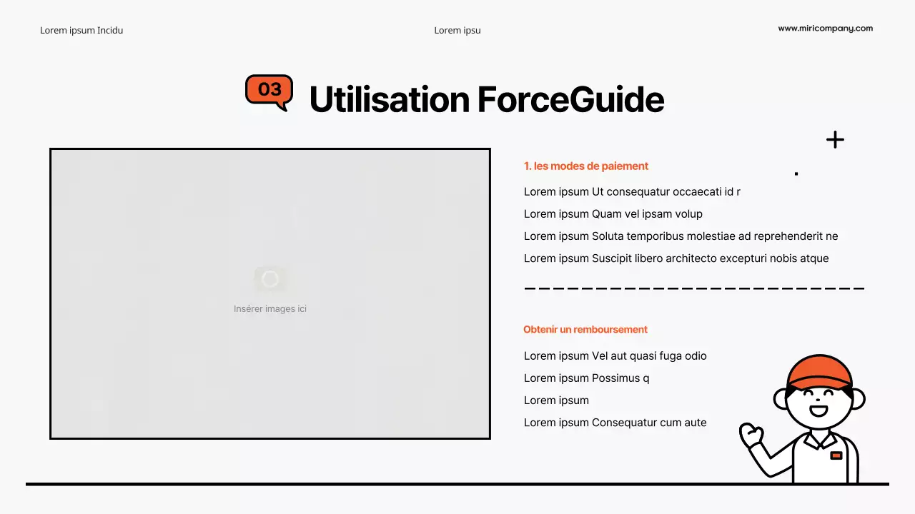 Guide simple du manuel de travail à temps partiel jaune et orange