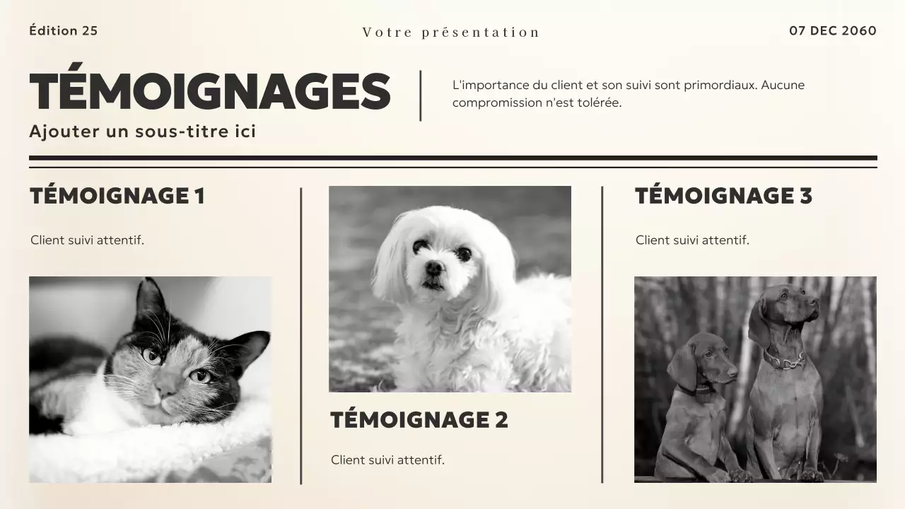 Thème d'actualité vintage noir et beige Business Material