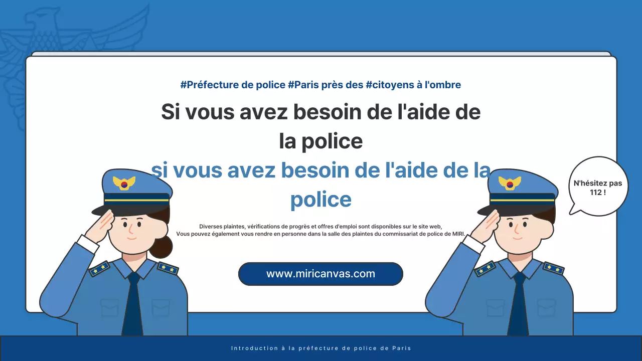 Affichage par défaut des bulletins d'information des commissariats de police en bleu et bleu marine