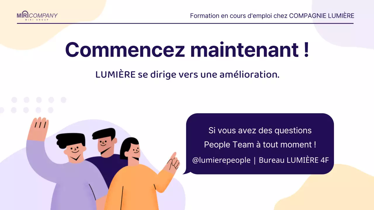 Un simple guide de formation RH en mauve et orange