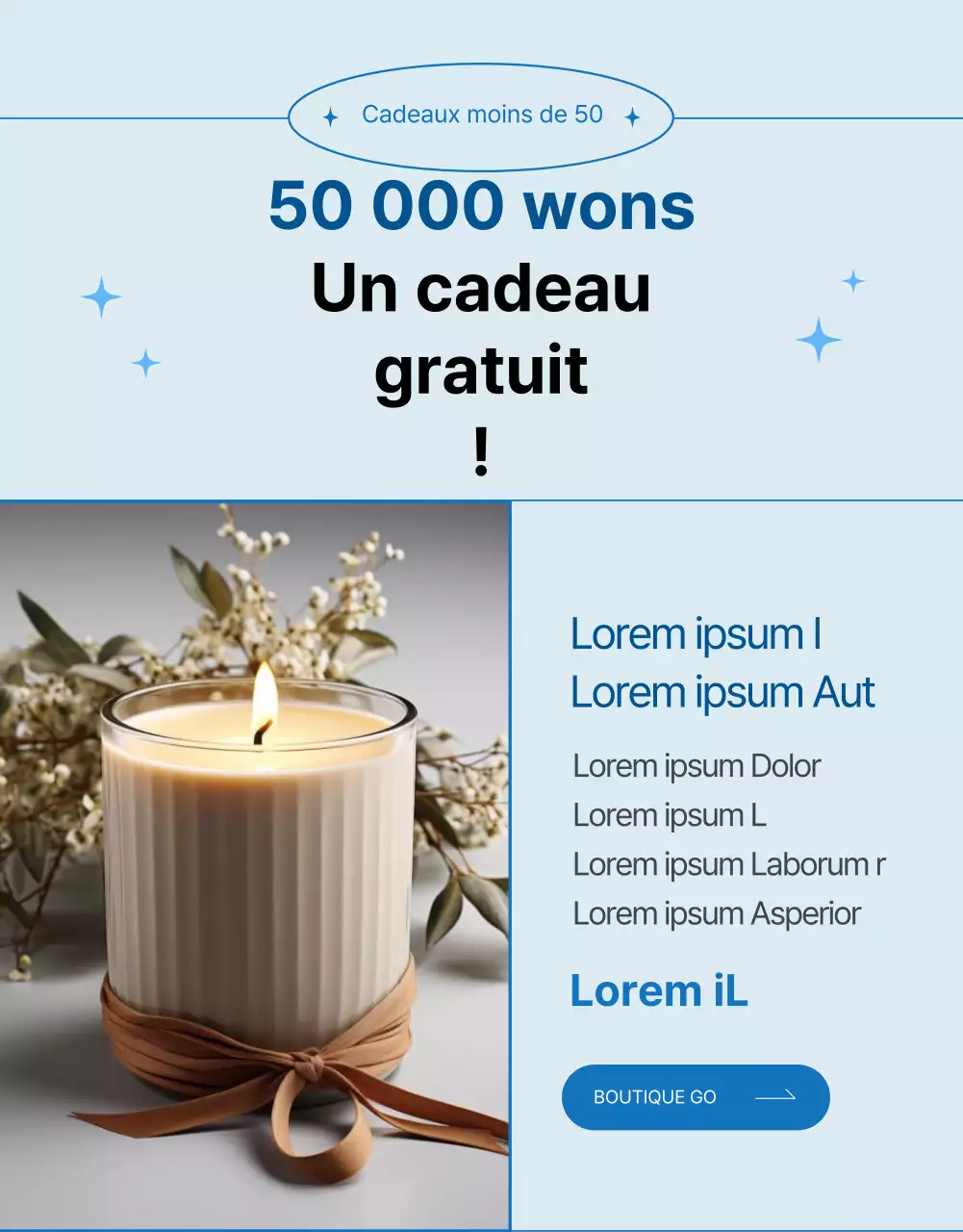 Promouvoir un équipement d'hiver moderne en bleu et bleu clair