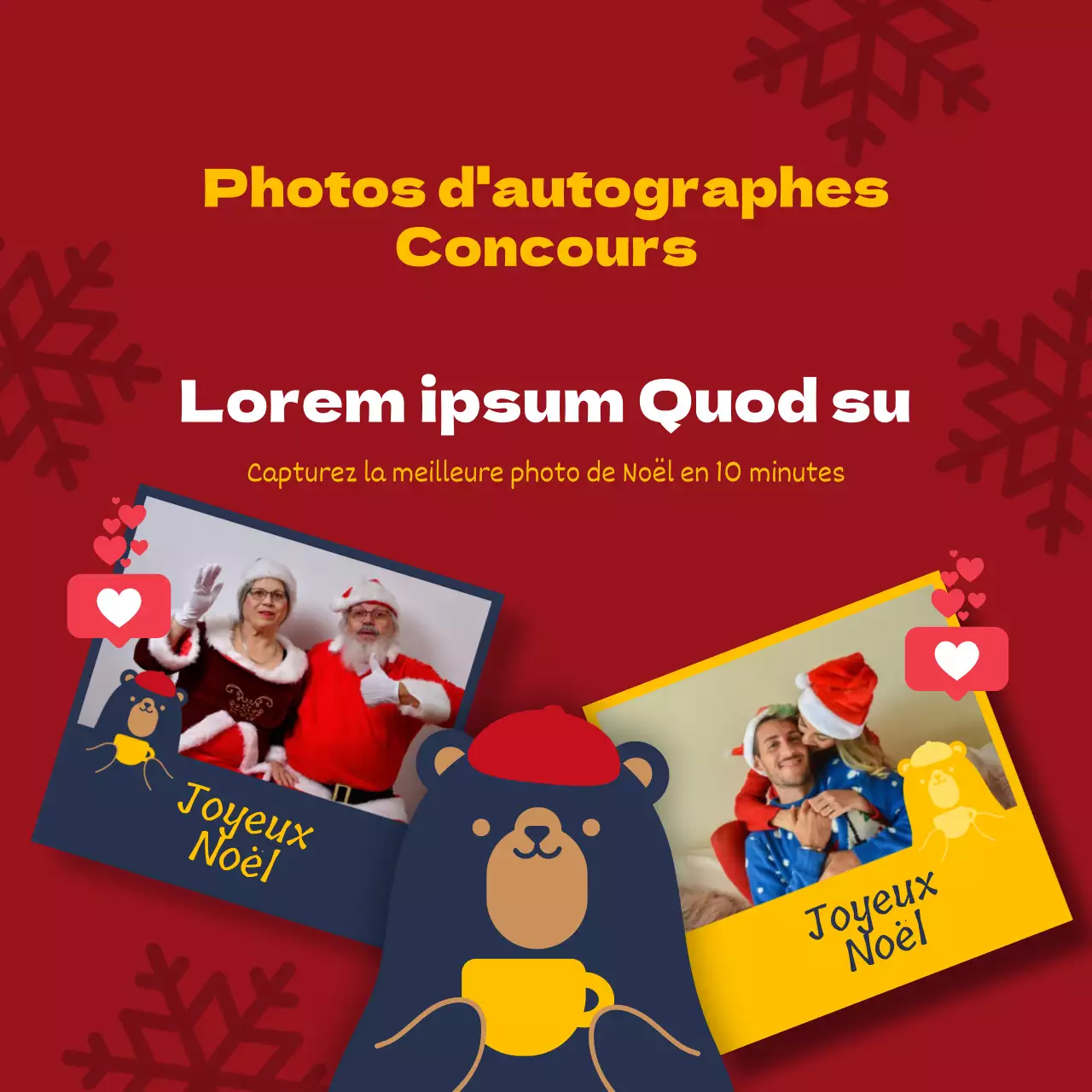 Pop-art : publicités hivernales pour des événements de fidélisation et de réduction en bleu et jaune