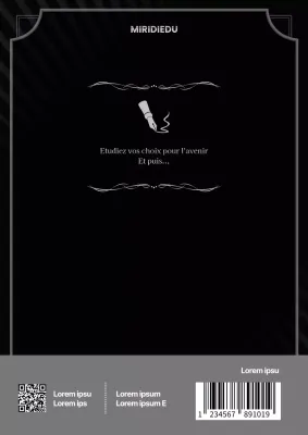 Couverture arrière par défaut en noir et gris