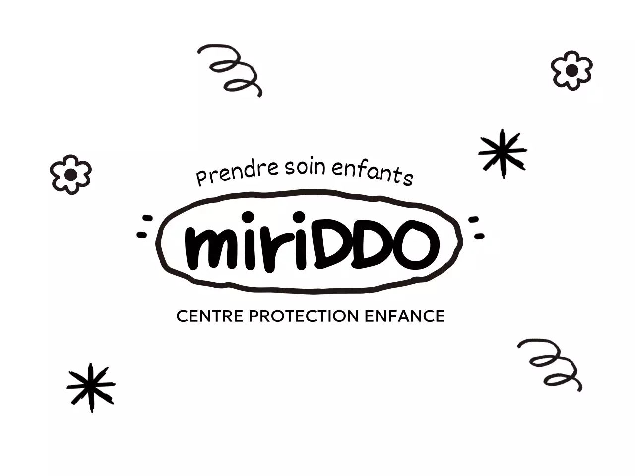 Concept mignon de centre de protection de l'enfance avec dessin à la main