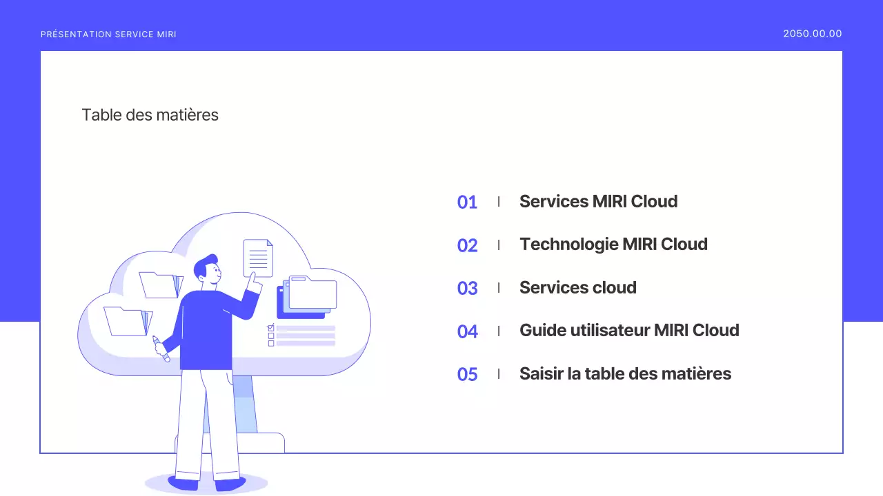 Un prospectus simple et violet sur les services aux entreprises